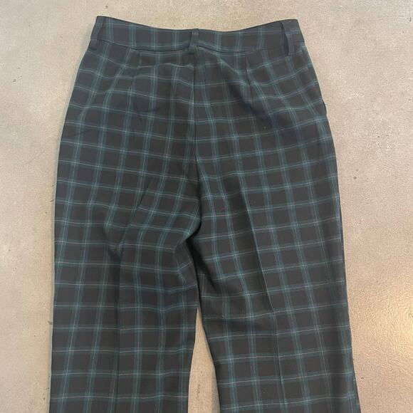 Urban Outfitters Green red plaid academia high rise ankle trouser womens 4 pants - Picture 5 of 8